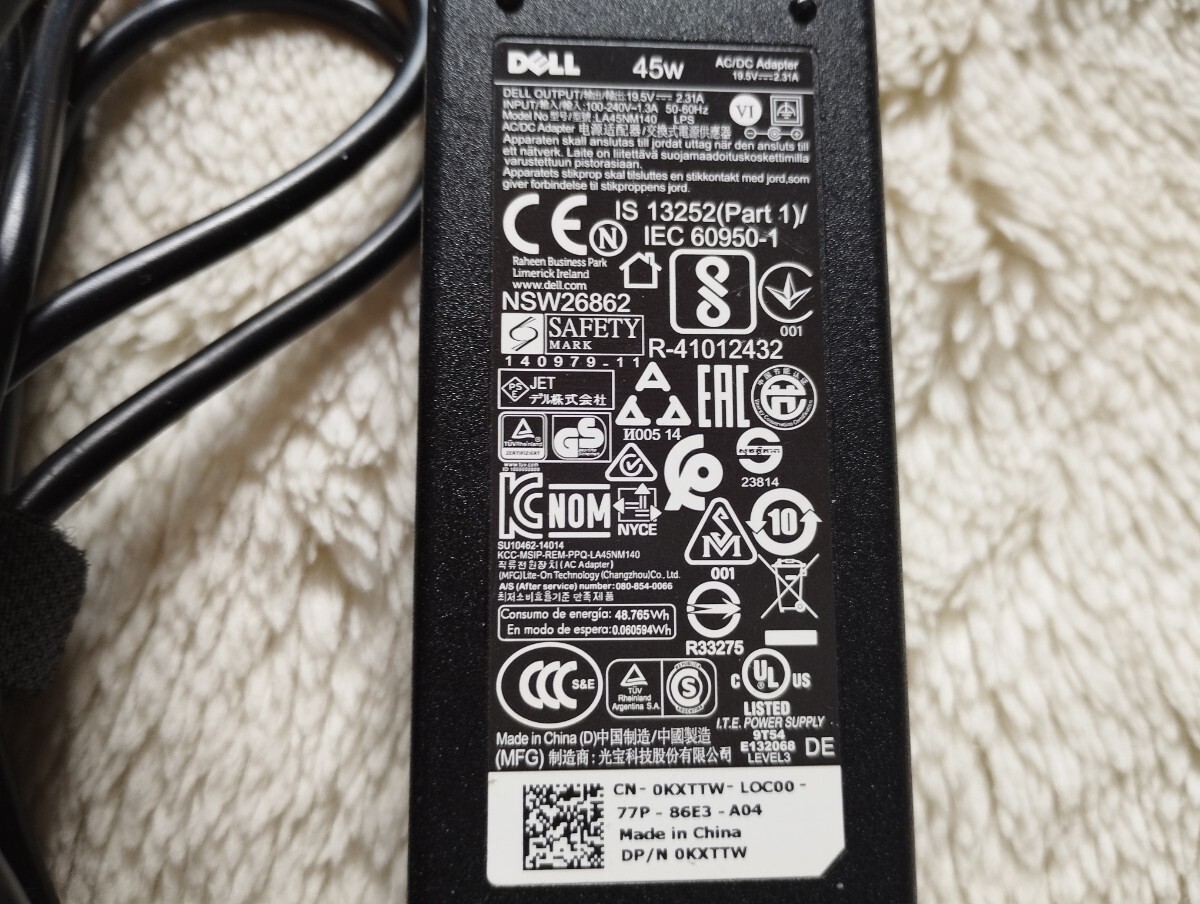 DELL original 45W 19.5V 2.31A AC adaptor 