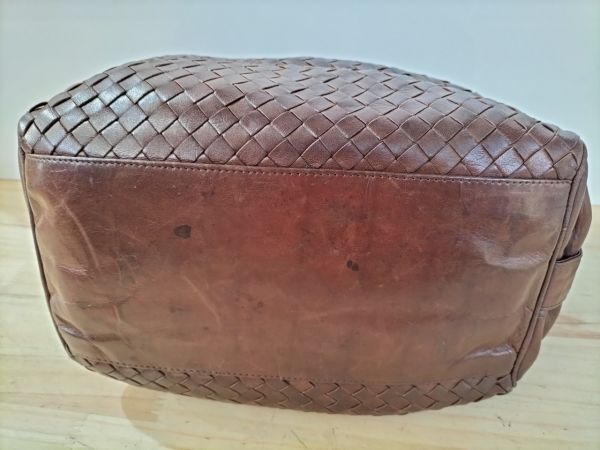 S89 中古品 1円～ ボッテガヴェネタ BOTTEGA VENETA イントレチャート チェーン ブラウン レディース ショルダーバッグの画像5