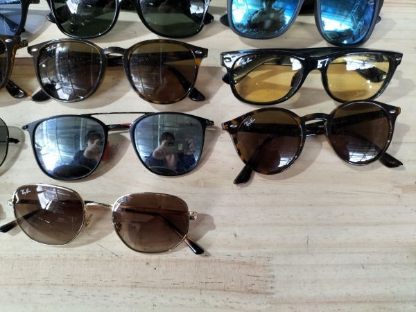 S77 中古品 1円～ レイバン RayBan サングラス アイウェア メンズ ファッション めがね 眼鏡 ケース付き含む まとめて 22点セット