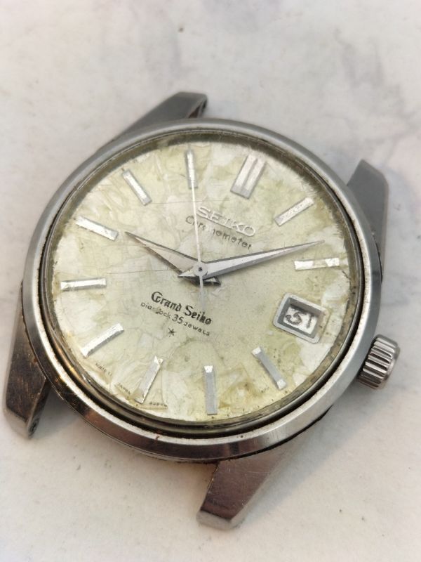 S15 不動品 1円～ Grand Seiko グランドセイコー GS クロノメーター 35石 5722-9990 デイト メンズ腕時計 手巻き ※獅子メダルなしの画像1