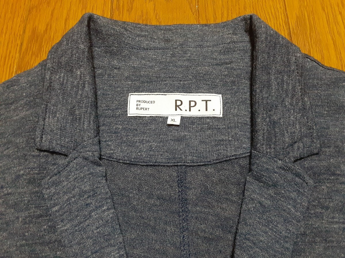 ルパート R.P.T. RUPERT カットソー生地 シンプル ２ボタン テーラードジャケット ＸＬサイズ_画像3