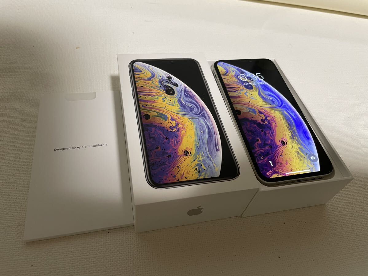 展示品★外装美品★Apple★アップル★iPhone XS★ホワイト★64GB★MTAX2J/A★元箱★動作確認済み★難★シルバー★の画像3