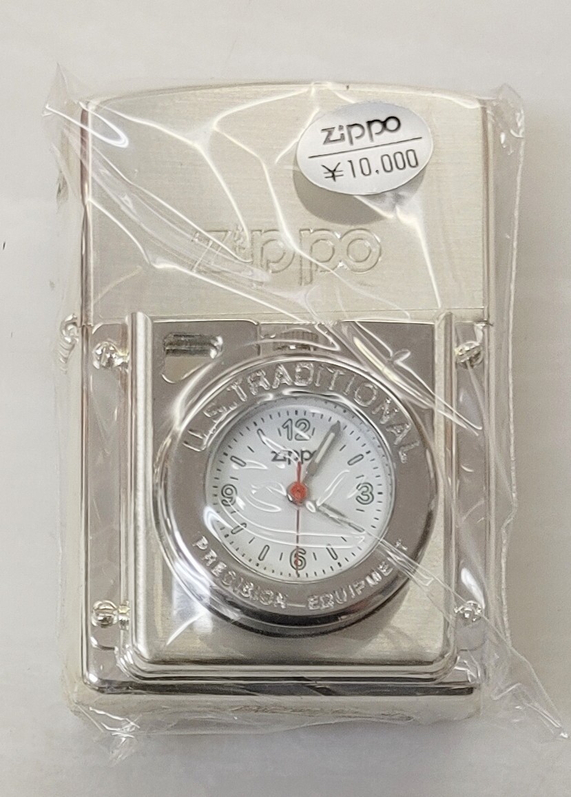ZIPPO U.S.TRADITIONAL 時計付き made in US トラディショナル  未使用 時計電池止まりの画像1