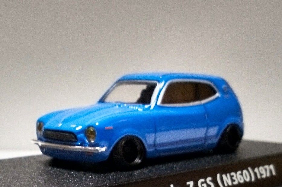 ☆値下げ 絶版 安値 コナミ 1/64 ホンダ Z GS N360 シャコタン ツライチ 深リムアルミホイール 高速有鉛〓