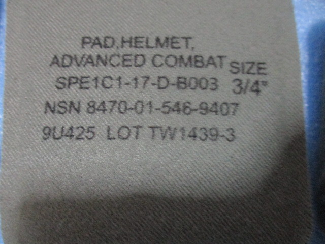 米軍基地流れ品 US ヘルメット 内側クッションパット 12個の画像4