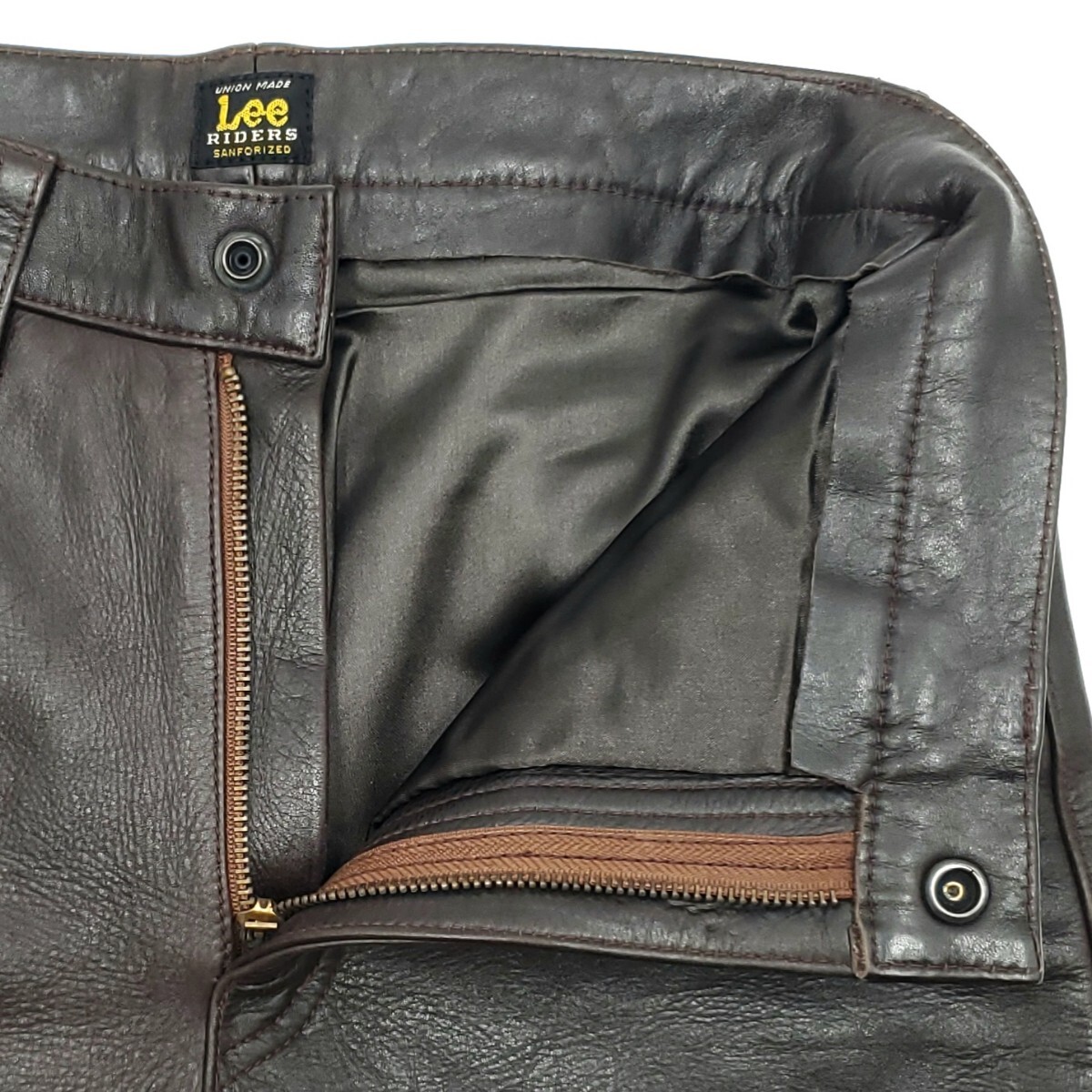 希少 Lee W30肉厚牛革レザーパンツ茶メンズ本革リー本皮 希少 Lee W30肉厚牛革レザーパンツ茶メンズ本革リー本皮
