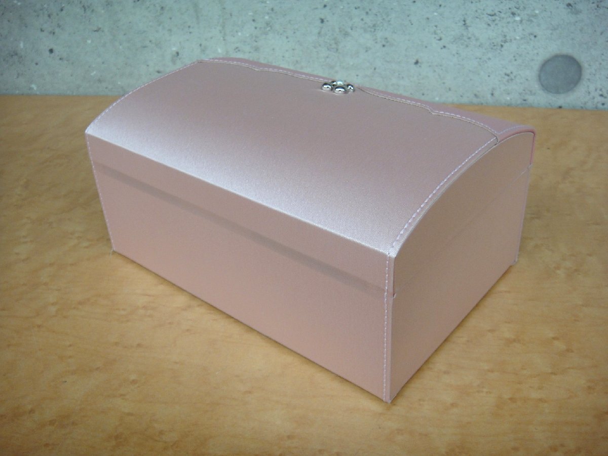 64405K 未使用品 ミキモト パール付き ジュエリーボックス アクセサリーケース 小物入れ ピンク MIKIMOTOの画像5