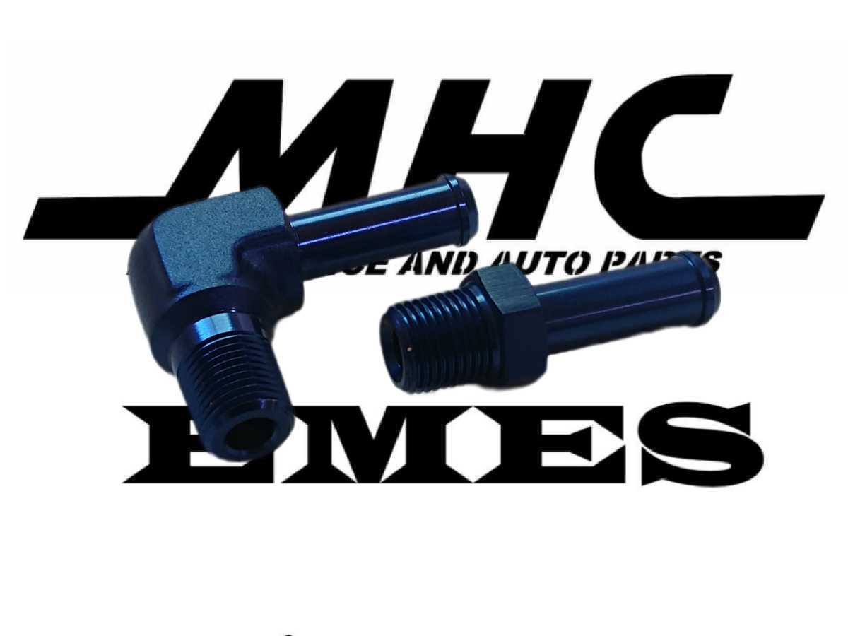  hose nipple 1/8NPT 6mm90 times aluminium forged MHC made 
