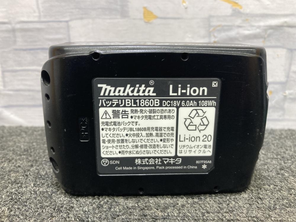 013♪おすすめ商品♪マキタ makita 18V6.0Ah純正リチウムイオンバッテリ- BL1860B 充電回数8回_画像6