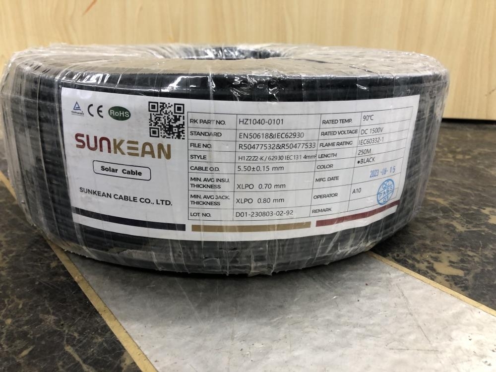 017◇未使用品・即決価格◇サンキン SUNKEAN ソーラーケーブル 太陽光発電用 4SQ 250m DC1500V ①※同梱不可_画像3