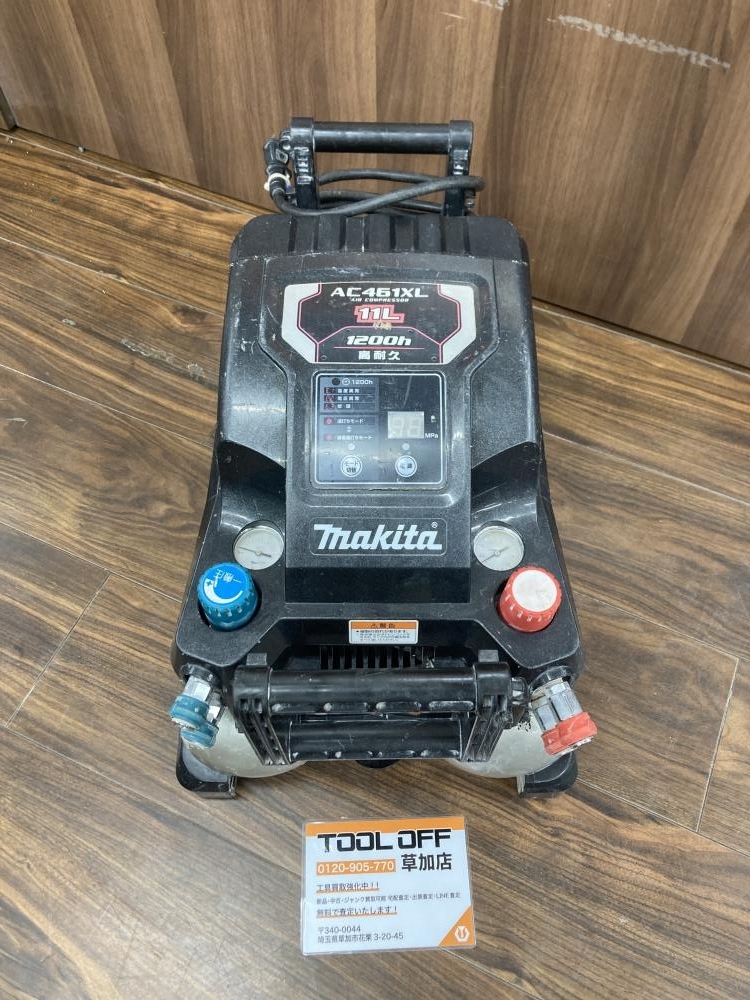 006□ジャンク品□マキタ 高圧・常圧兼用エアコンプレッサー AC461XL 4.5MPaまで充填約5分 再起動不安定なためジャンク