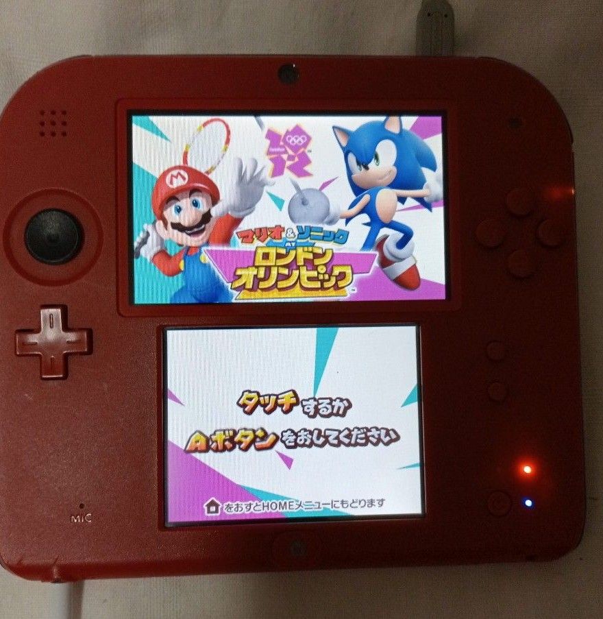 ニンテンドー2DS レッド タッチペン ジャンク扱い 動作確認済み 発色良好