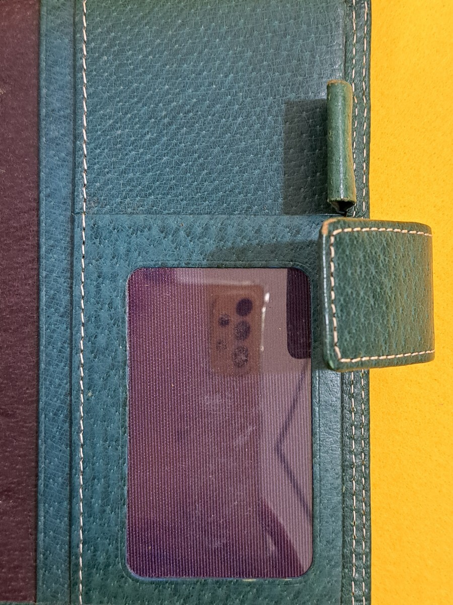 Paul Smith Paul Smith pocketbook cover 6 hole green notebook inserting pocketbook cover pocketbook case 