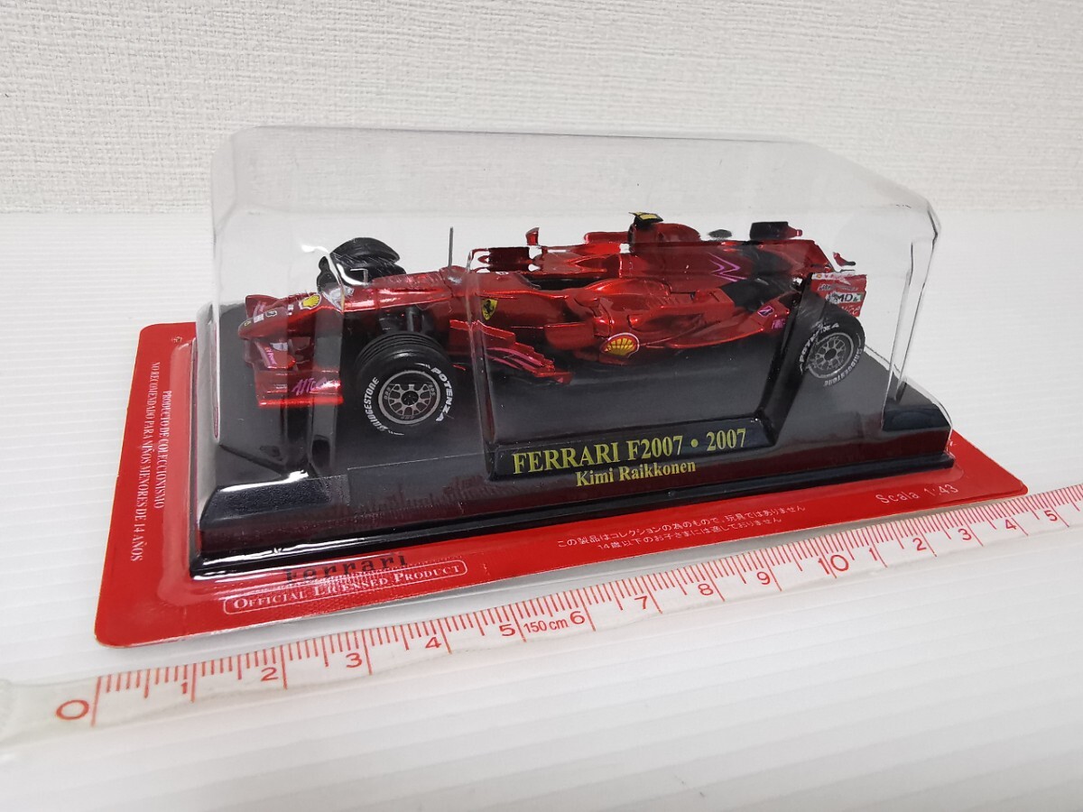 送料220円〜★未開封★ アシェット 公式フェラーリF1コレクション Ferrari F2007・2007 Kimi Raikkonen 1/43 ミニカー_画像6