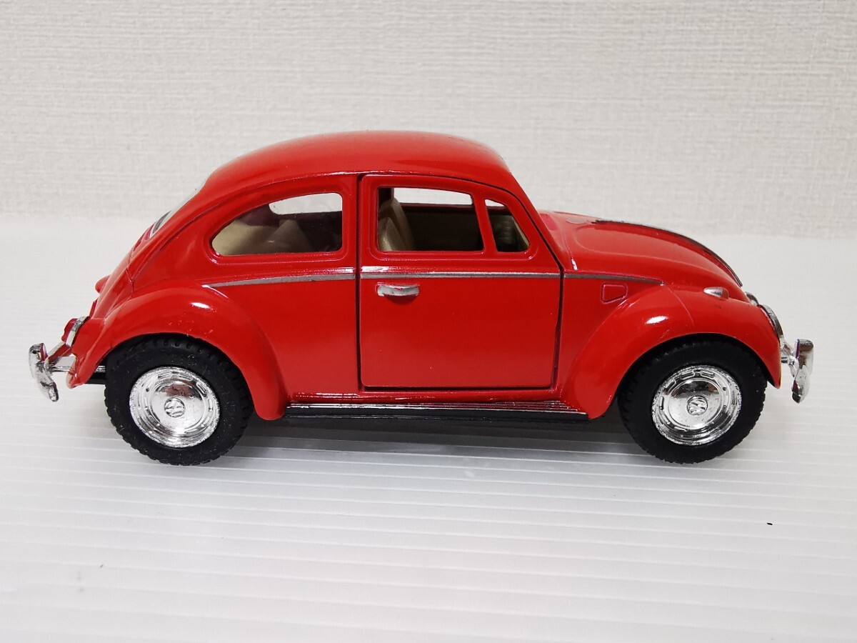 送料300円〜 キンスマート フォルクスワーゲン クラシカル ビートル 1967 1/32スケール ミニカー Volkswagen Classical Beetle KiNSMART 赤の画像8