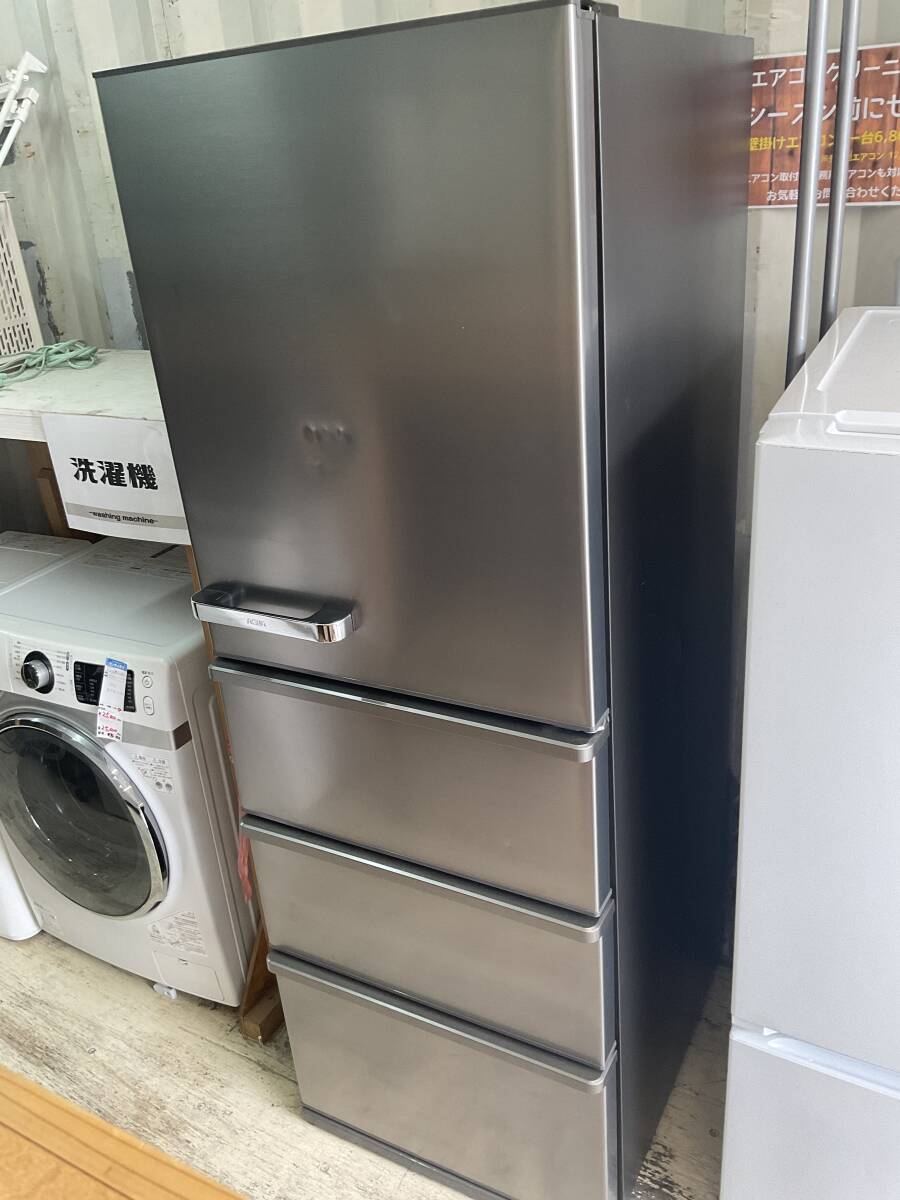 AQUA freezing refrigerator 430L 2021 year made AQR-V43K titanium silver automatic icemaker Family size 