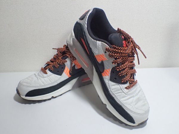 豊G655/8B◆ナイキ NIKE エアマックス90 スニーカーレディース AIR MAX 90 24.5㎝ ブラック 黒 中古品◆の画像1