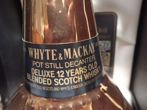 豊G691/8B◆WHYTE&MACKAY ホワイト&マッカイ デラックス 12年 スコッチウイスキー 1000ml 古酒未開栓◆の画像4