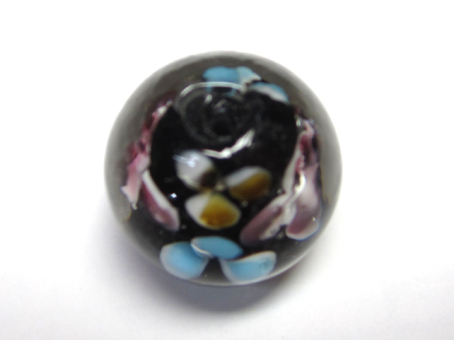 * dragonfly sphere * large sphere round approximately 20mm 1 bead 3 color flower black 06-1369