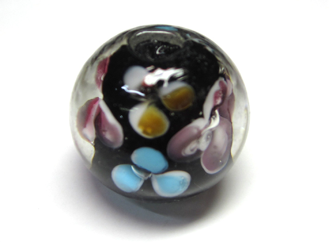 * dragonfly sphere * large sphere round approximately 20mm 1 bead 3 color flower black 06-1369