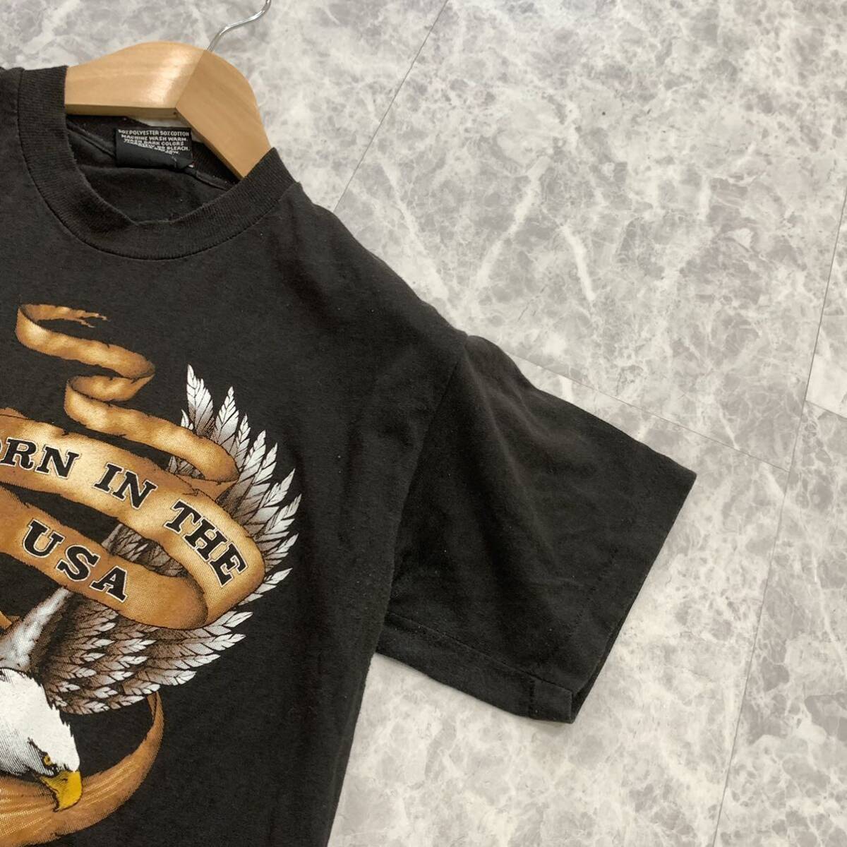 I ▼ 都会のカジュアルウェア '着心地抜群' Harley-Davidson ハーレーダビッドソン 鷲 ロゴプリント 半袖 Tシャツ / カットソー size:M_画像3