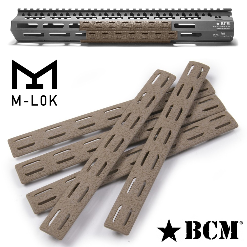 BCM レールパネル M-LOK用 レールカバー 5.5インチ 5枚セット [ フラットダークアース ] 米国製 Bravo_画像1