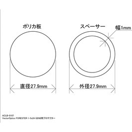 あきゅらぼ レンズプロテクター VectorOptics FORESTER 1-5×24 GEN2用 ポリカーボネイト_画像4