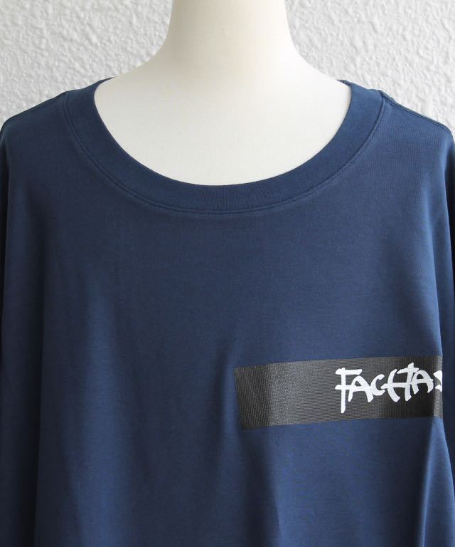FACETASM ファセッタズム テープビッグT ネイビー Tシャツ フリーサイズ ユニセックス 新品