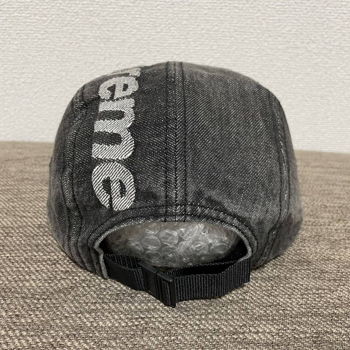 Supreme Top Logo Denim Camp Cap Black Free 19aw 2019年 黒 ブラック トップロゴ デニム キャンプ キャップ ジャガード_画像4