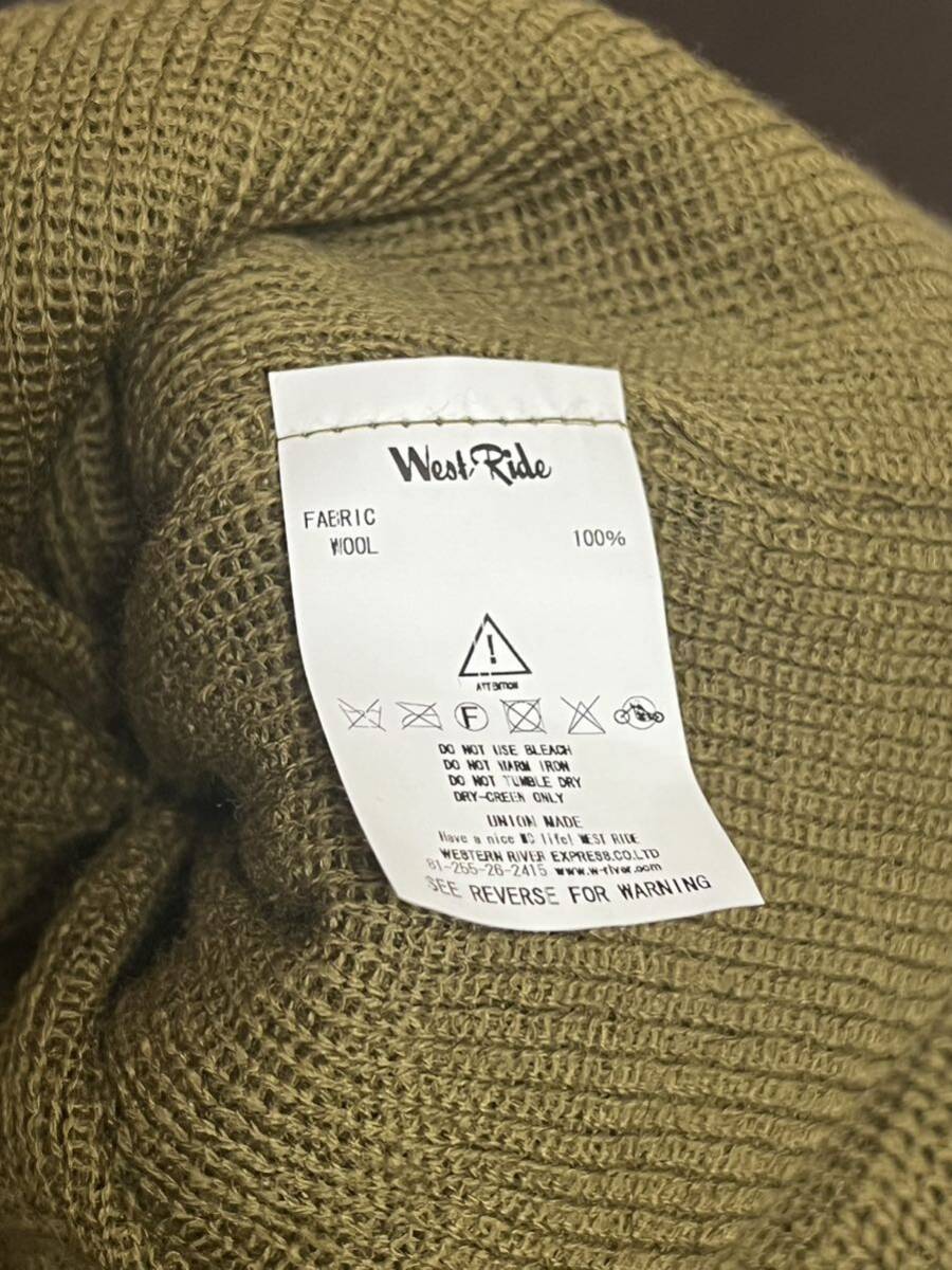 [WEST RIDE] knit cap ( watch cap ) color : khaki free size have on little waist ride 