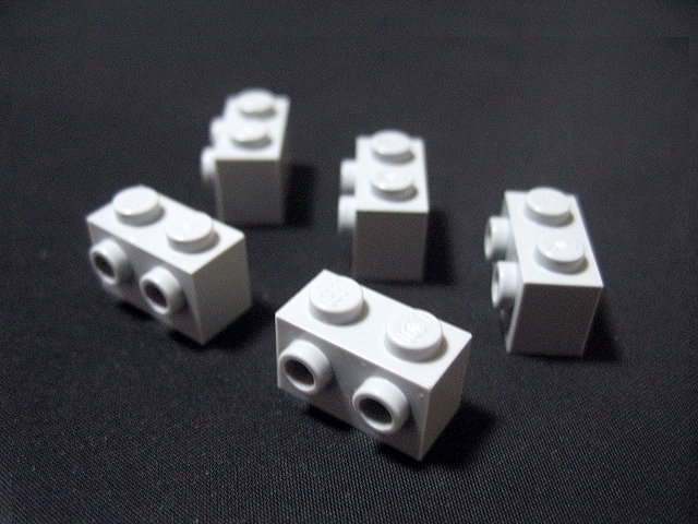 凸レゴ凸 %11211 1x2片面ポッチ付ブロック（新灰） 5個の画像2