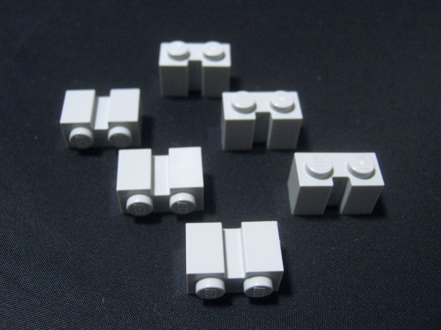 凸レゴ凸　%4216　1x2溝付ブロック（新灰）　6個_画像2