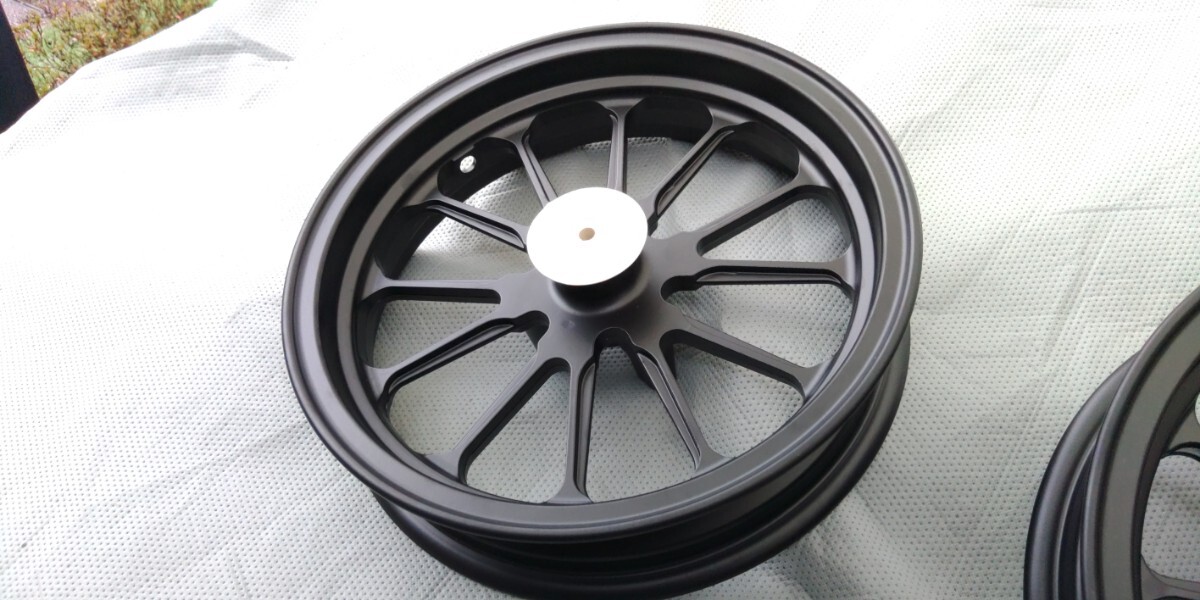 新品未使用 NSR80 NSR50 モダンワークス アルミホイール 前後セット 3.0×12 2.7×12 スペーサーカラー付 modernworks 当時物 KSRにも_画像8