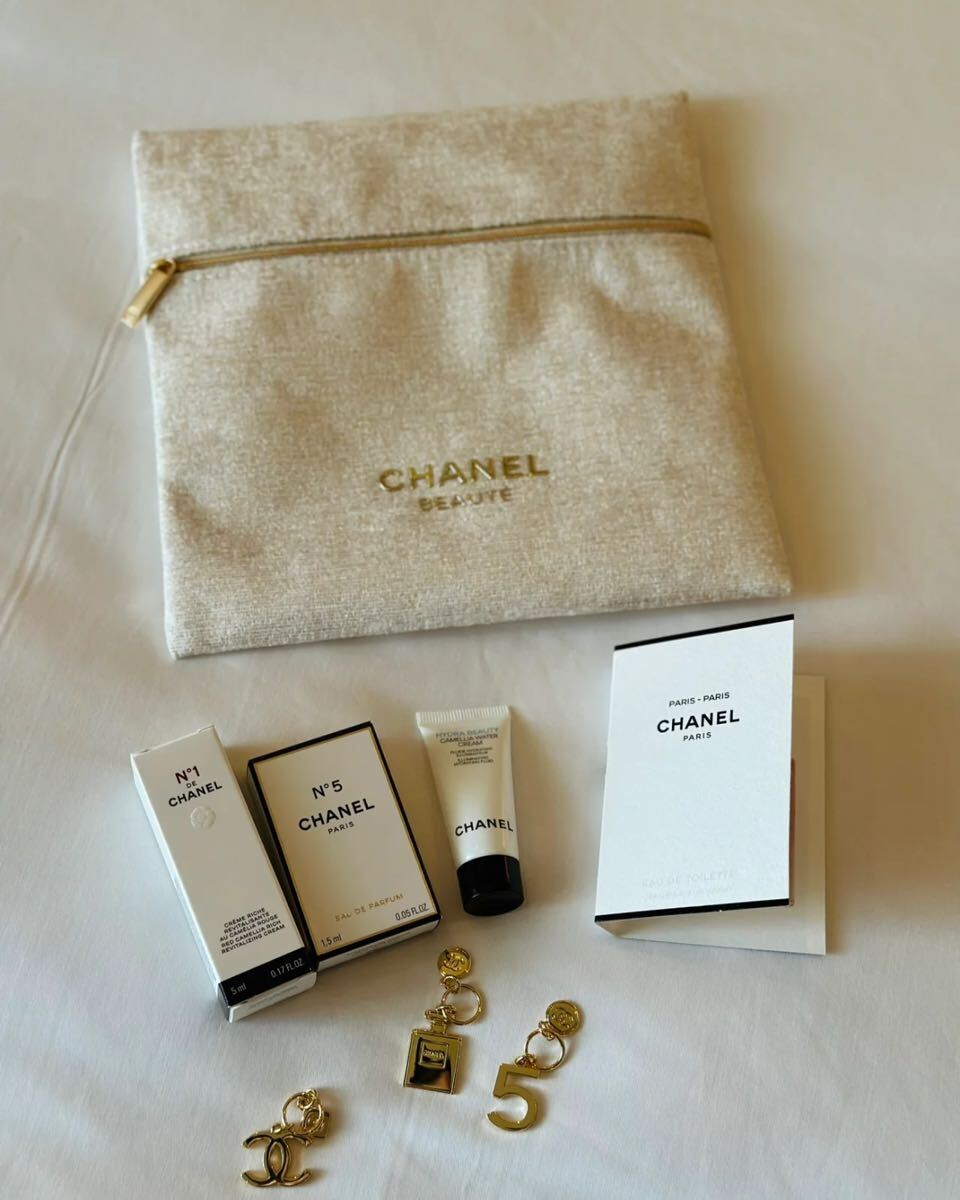 送料無料 新品 未使用非売品 CHANEL シャネル ポーチ ホリデー クリスマス 限定 白金 ノベルティ マルチケース 希少 限定の画像3