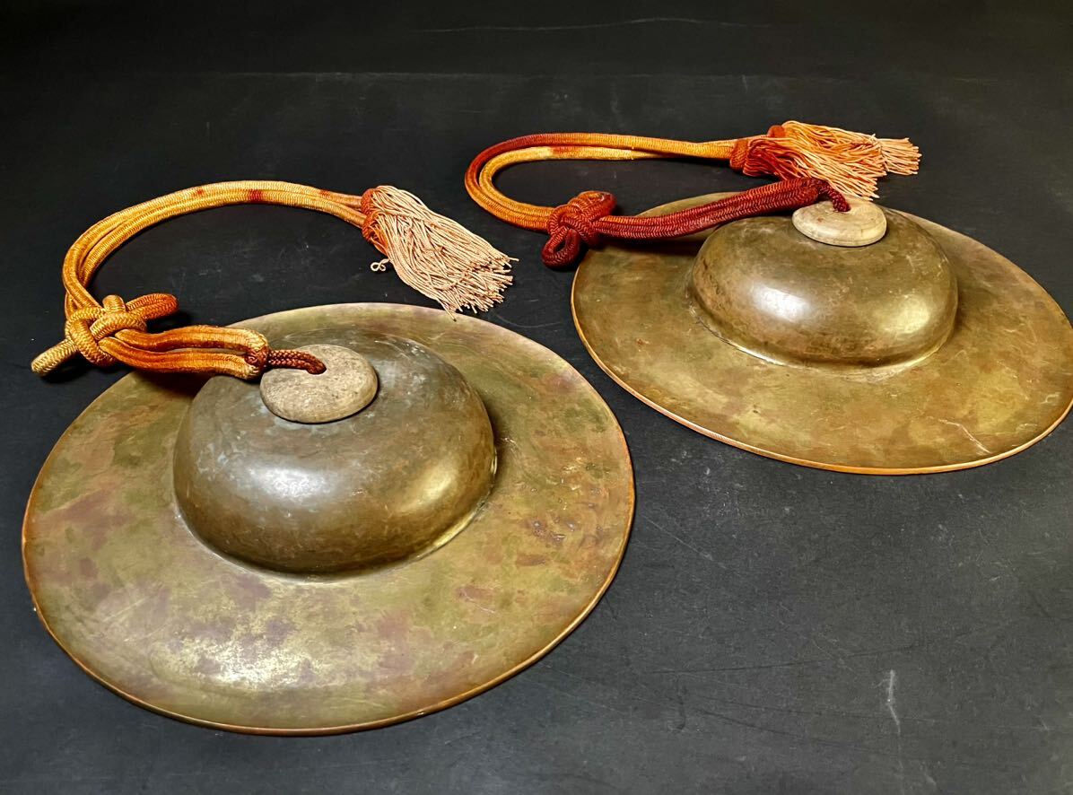 [ collar ] Buddhism fine art Buddhist altar fittings ... pot extra-large 33cm percussion instruments cymbals (022723..)