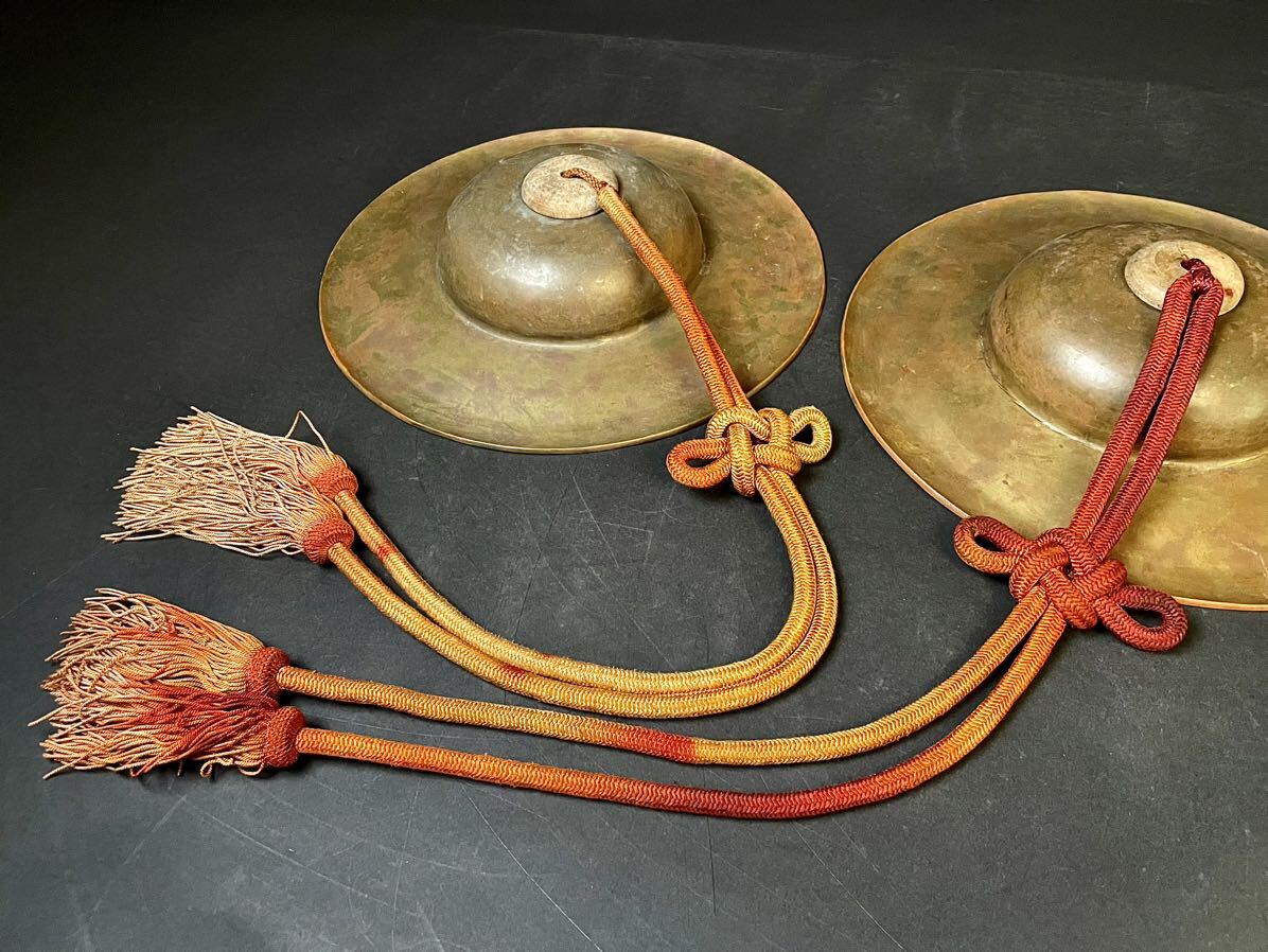 [ collar ] Buddhism fine art Buddhist altar fittings ... pot extra-large 33cm percussion instruments cymbals (022723..)