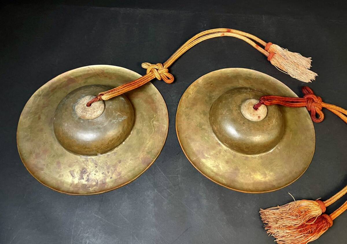 [ collar ] Buddhism fine art Buddhist altar fittings ... pot extra-large 33cm percussion instruments cymbals (022723..)