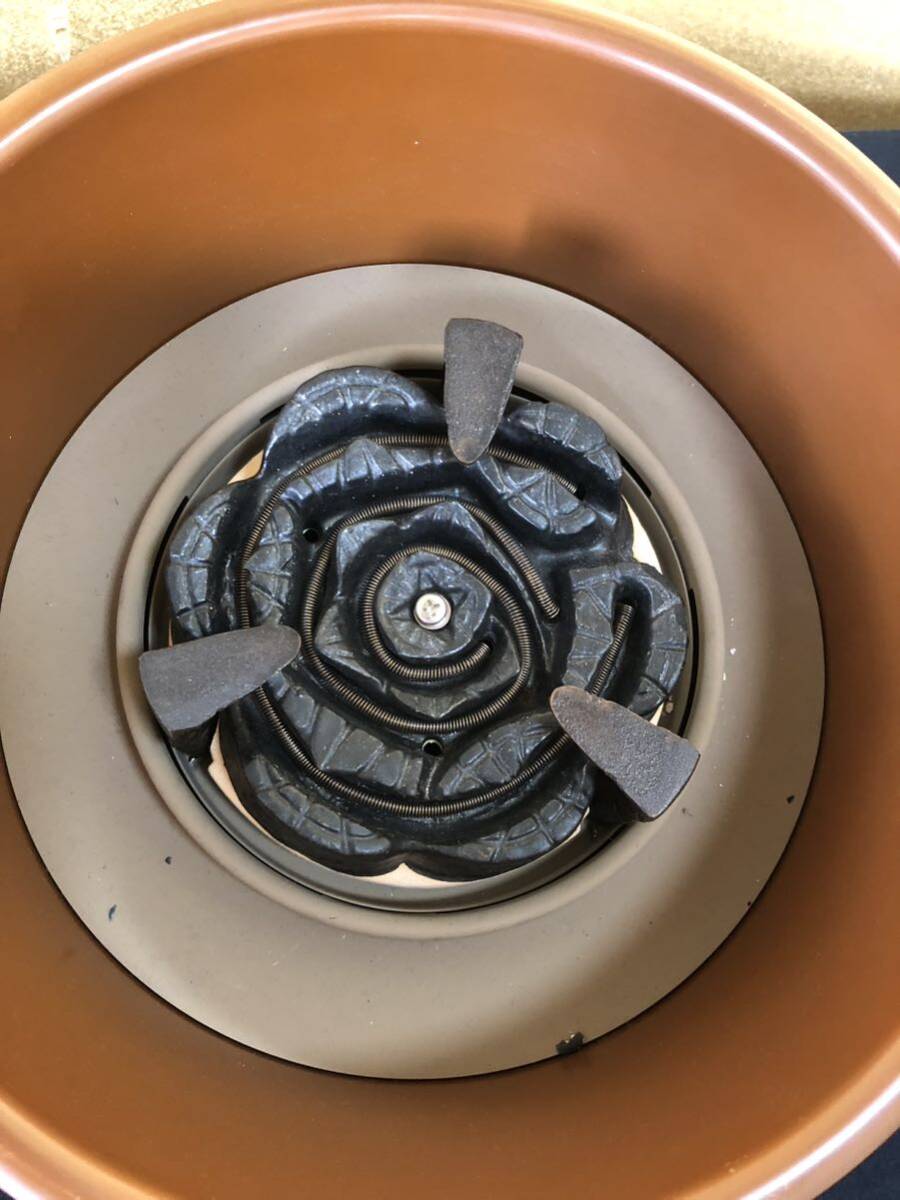 《R》茶道具 立札棚用 野々田式 風炉型電熱器 丸炉 （1f）の画像3