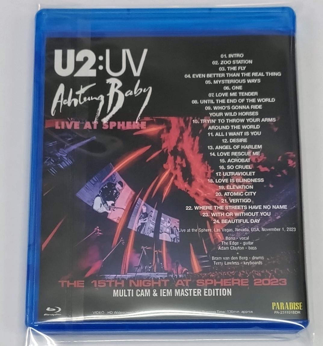 U2 / U2:UV ACHTUNG BABY - THE 15TH NIGHT AT SPHERE 2023 : MULTI CAM & IEM MASTER EDITION (BDR) 　_画像2
