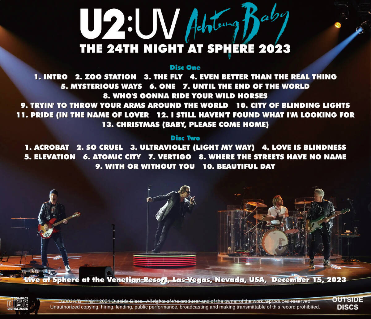 U2 / THE 24TH NIGHT AT SPHERE 2023 : MULTIPLE IEM MATRIX MASTER EDITION (2CD)の画像4