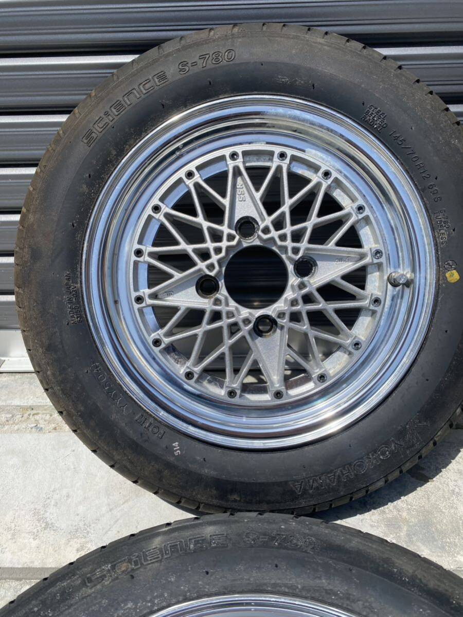 SSR Formula MESH SSR-FM 5.0J 12インチ 101.65 +28 4本セット FMシルバー ROVER MINI ローバー ミニ 軽量 レア　ミニクーパー 145/70R12_画像3