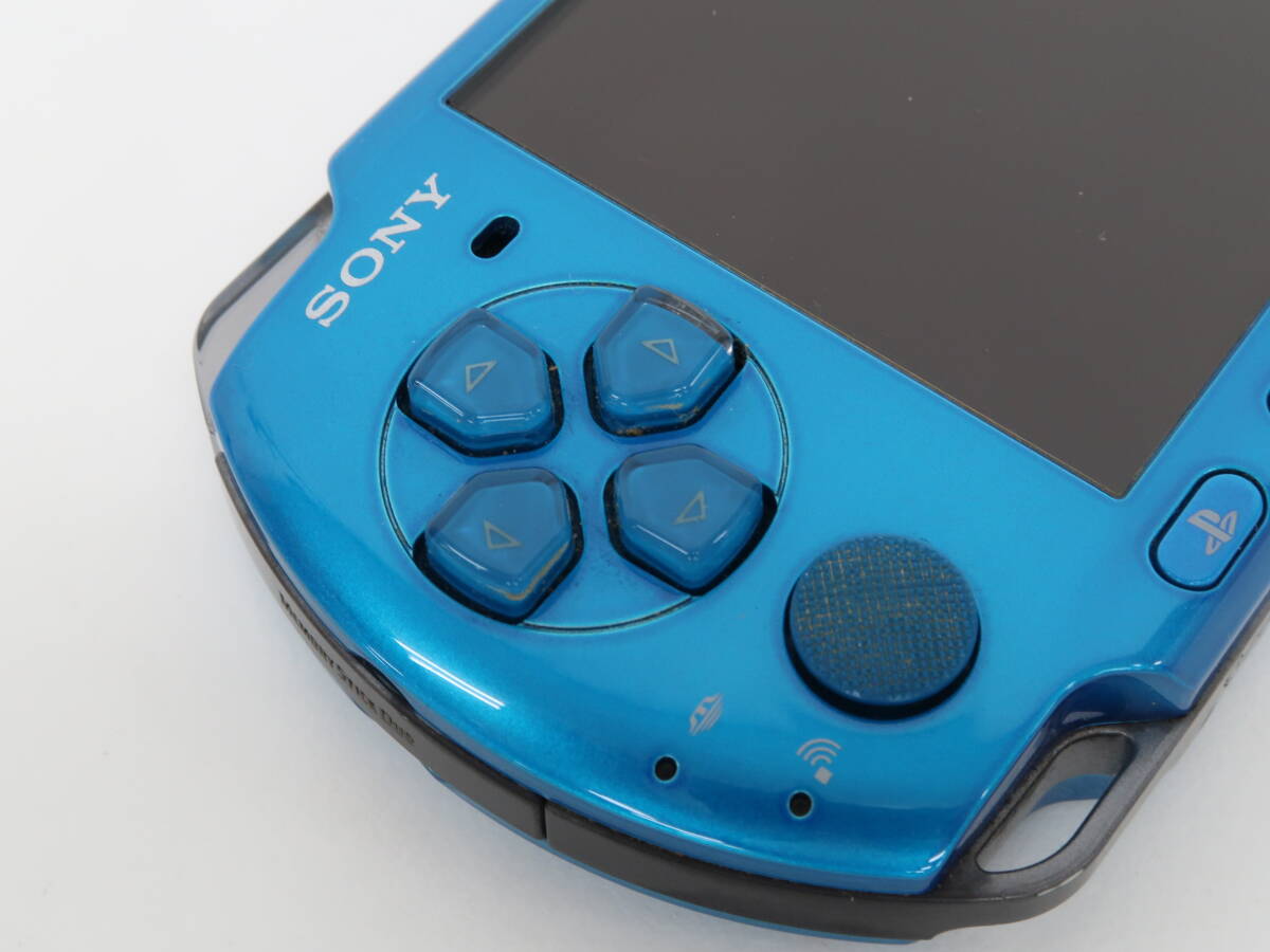 ET1568/バッテリー欠品 PSP 本体 バイブラント・ブルー PSP-3000_画像5