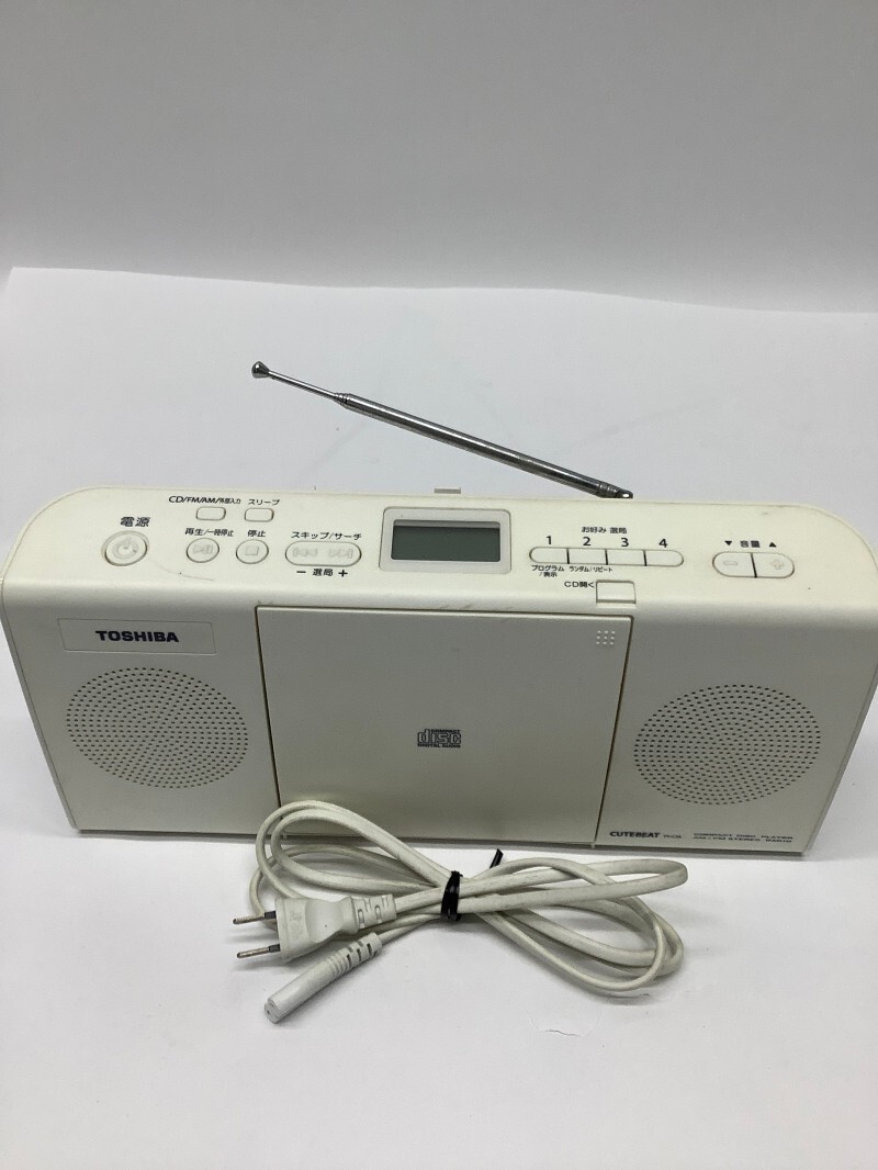 [ simple cleaning being completed!] simple operation verification ending Toshiba TOSHIBA CD radio white TY-C24 [20341|B305|S8]