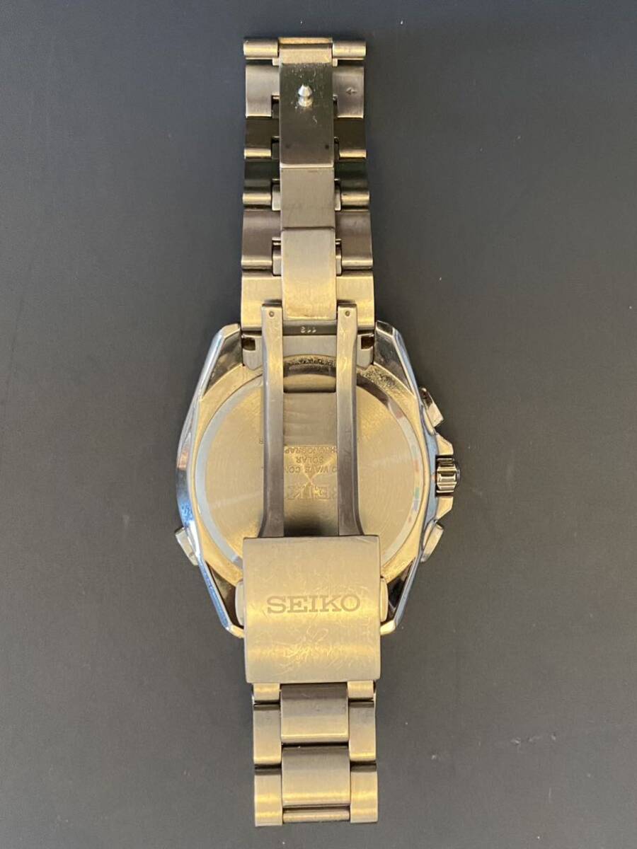 SEIKO BRIGHTZ ソーラー電波 腕時計 チタン 8B82-0AN0_画像4