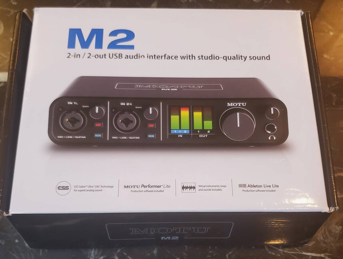 ★二度使用美品 MOTU M2 オーディオインターフェース モツ USB-DAC in 2out 音響機材 オーディオの画像1