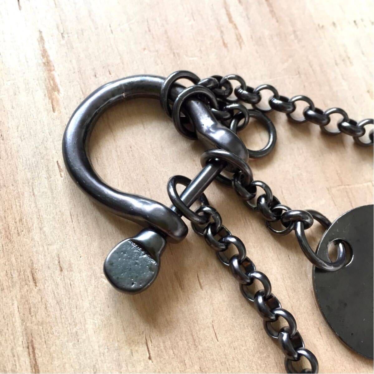 美品 JOURNAL STANDARD Brass Wallet Chain ジャーナルスタンダード ブラス ウォレットチェーン 真鍮 メダル付 アクセサリー キーチェーン_画像5