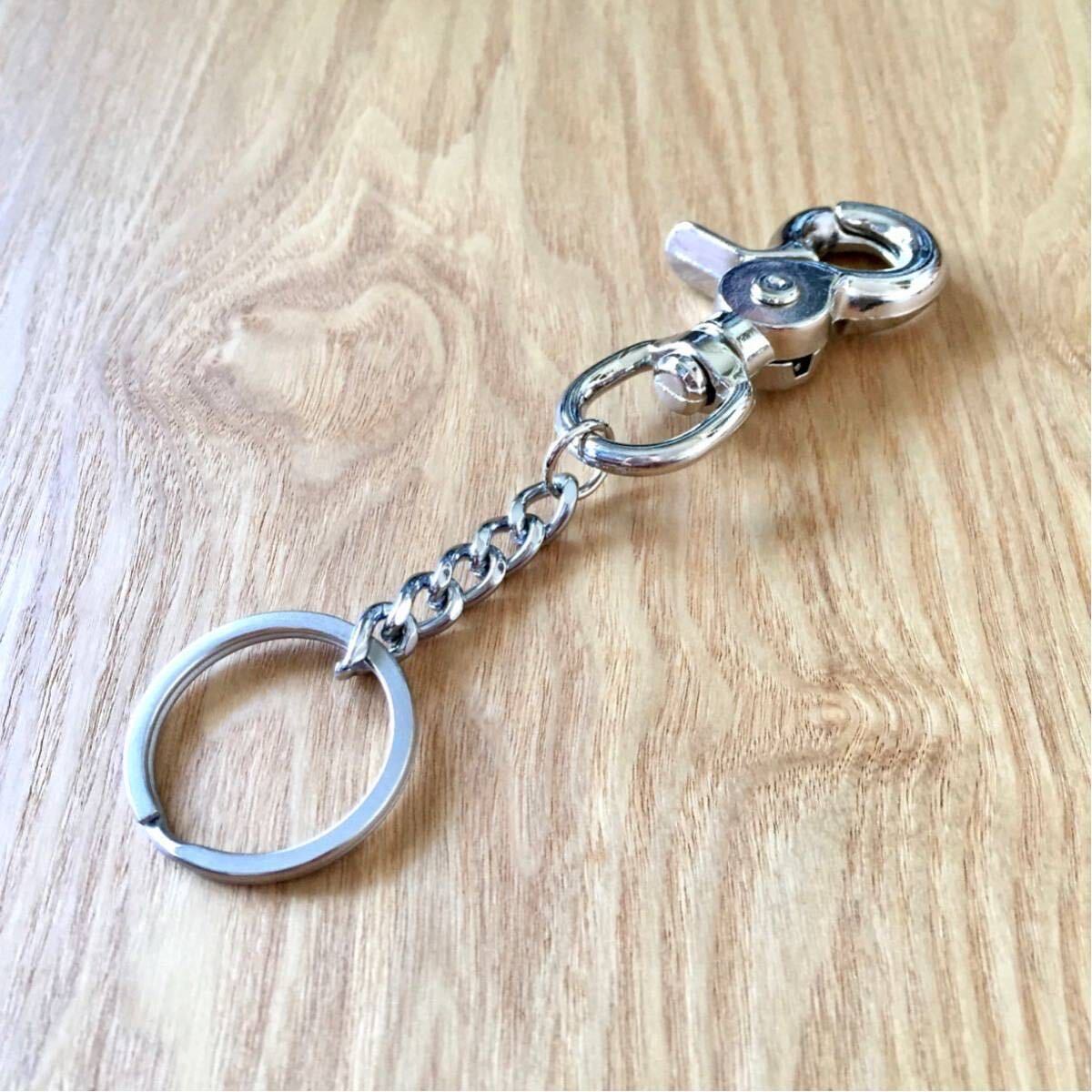 新品同様 BEAMS Silver Key Chain ビームス シルバー キーチェーン キーホルダー 喜平 EDC ACCESSORIES エブリデイキャリー アクセサリー_画像2