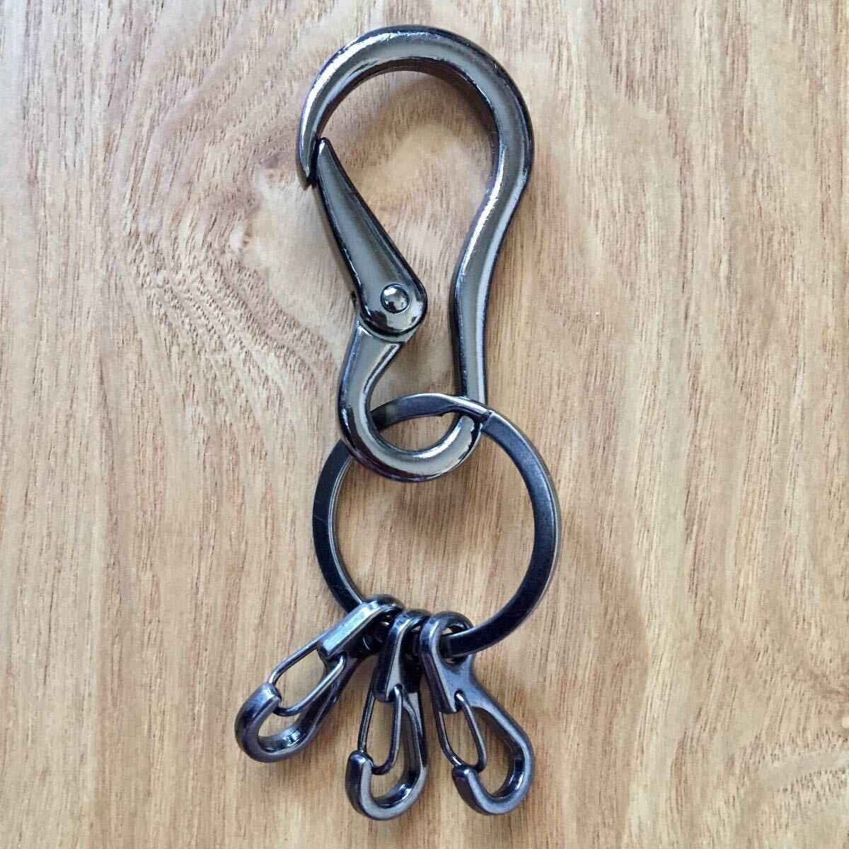 未使用 URBAN RESEARCH Triple Carabiner Keyholder アーバンリサーチ 3連カラビナ キーホルダー 亜鉛合金 日本製 EDC エブリデイキャリー_画像1