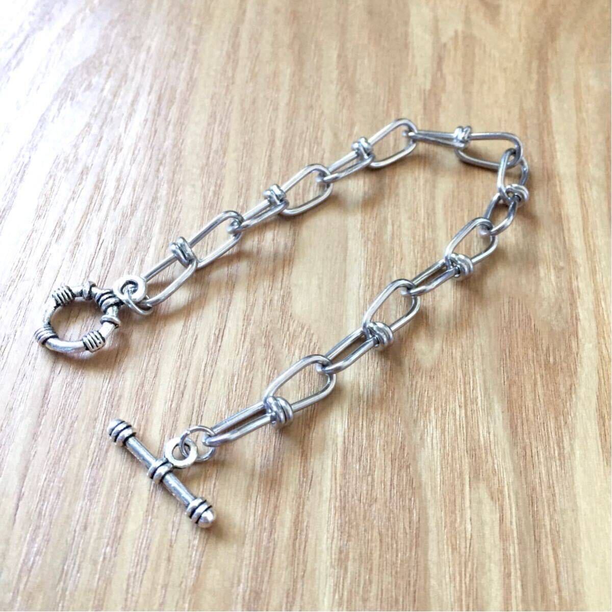 美品 BEAMS Silver Chain Bracelet ビームス シルバーチェーンブレスレット ビクターチェーン アクセサリー 腕輪 インディアンジュエリー_画像3