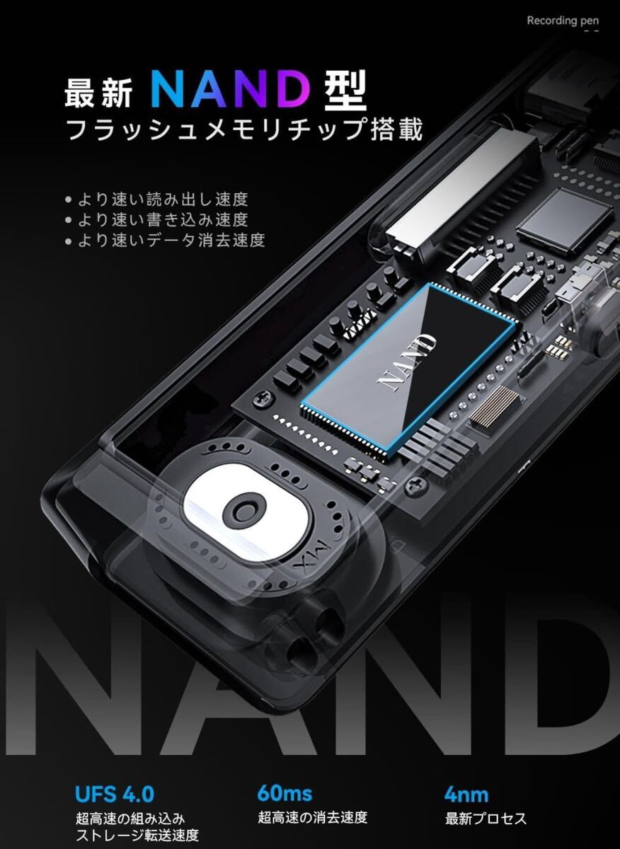 GDUOD ボイスレコーダー 【最新NAND型フラッシュメモリチップ搭載 32GB大容量 1536Kbps音質】 最大115時間連続録音 合金製 _画像2